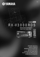 Yamaha RXV-3000-RDS - Owners Manual